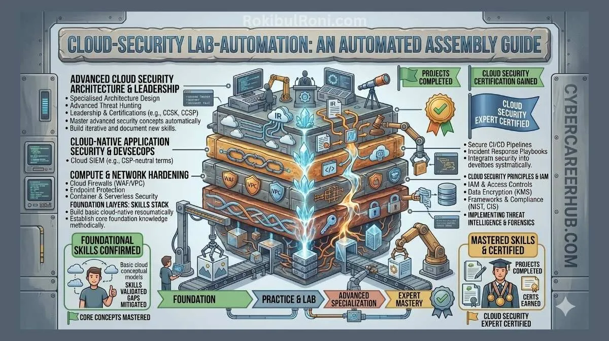 Automated cloud security lab workflow from cloud event to remediation and alerting