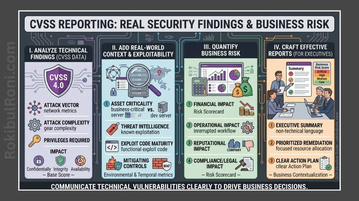 CVSS reporting workflow for actionable security findings