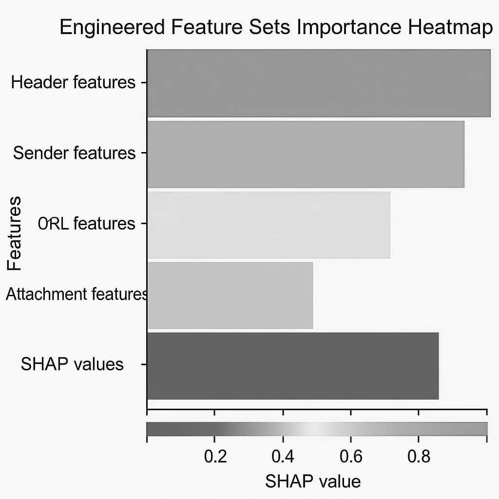 engineered feature sets importance heatmap