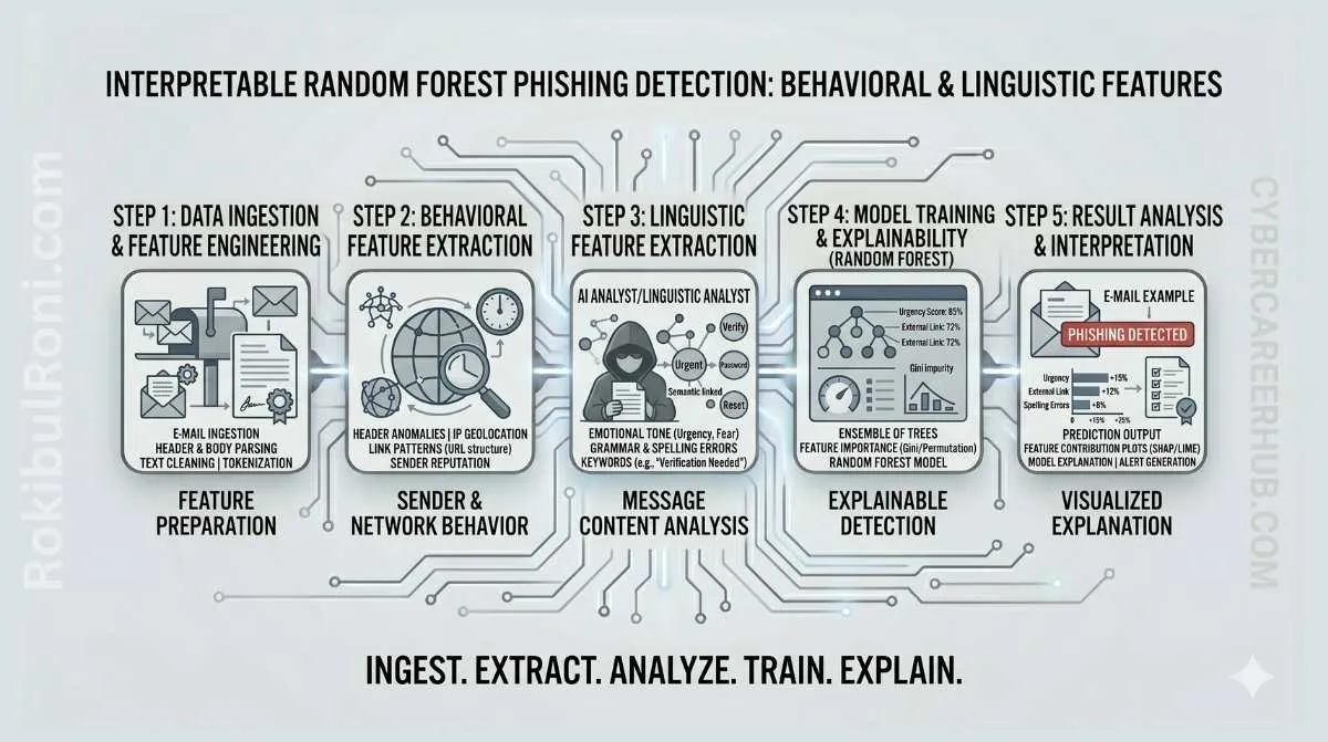 Interpretable phishing detection workflow using Random Forest and analyst-friendly features