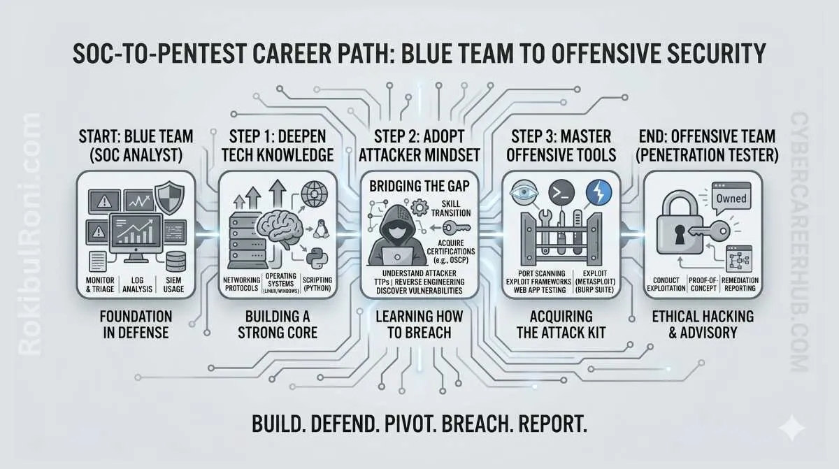 SOC to penetration testing career transition roadmap