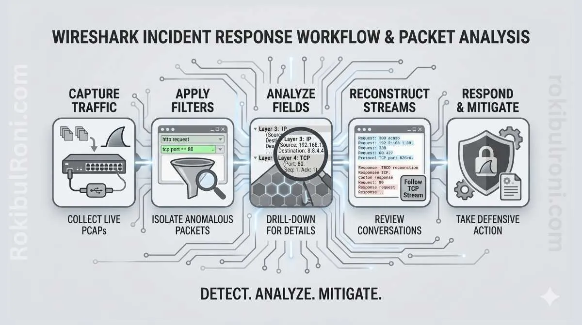 Wireshark workflow for incident response and packet-based security triage